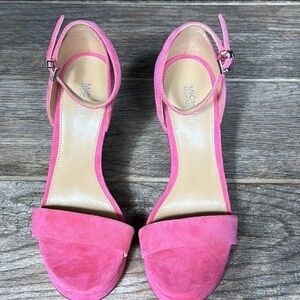 Michael Kors Pink Heels with Ankle Strap